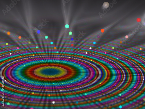 фотографія Abstract background for creative projects depicting multicolour rays emerging as