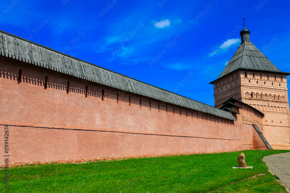 Monastery of Saint Euthymius wall in Suzdal, Russia