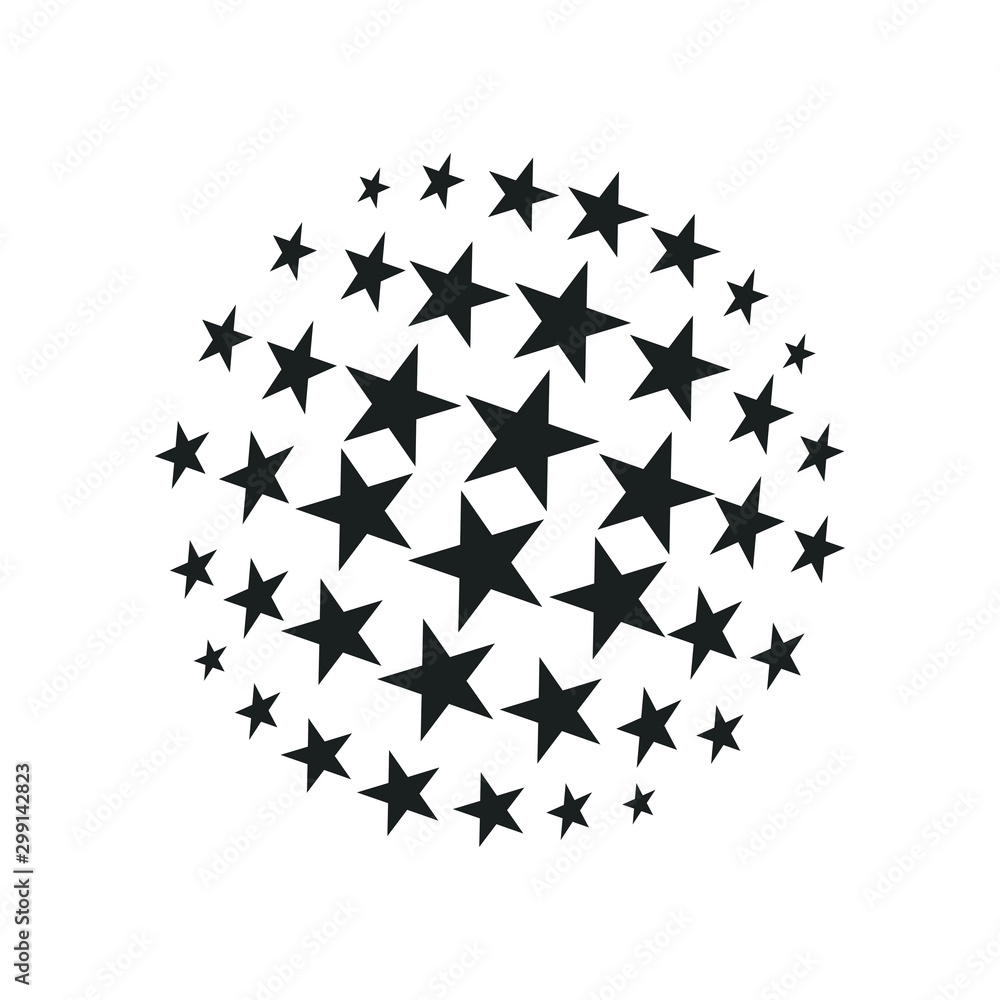 Sphere Ball Star Logo Black Sphere Ball Star Logo Black