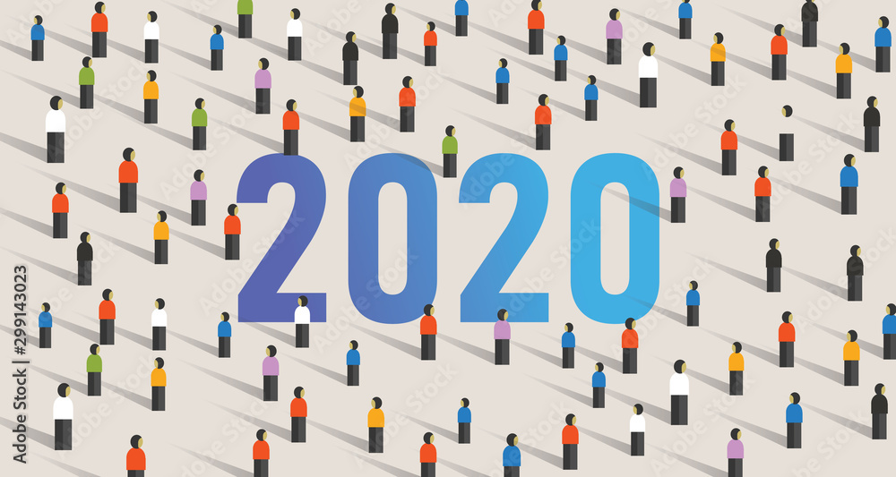 new year celebration by crowd together unite. People gather prepare for new year 2020 new year celebration by crowd together unite. People gather prepare for new year 2020