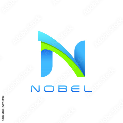 Modern N Letter Blue Green logo for technology health fashion business all company with modern high end look Free Download Modern N Letter Blue Green logo for technology health fashion business all company with modern high end look - GFXLoad