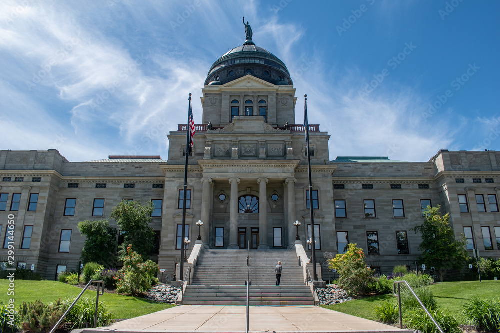 Steps to the Montana State Capitol building in Helena