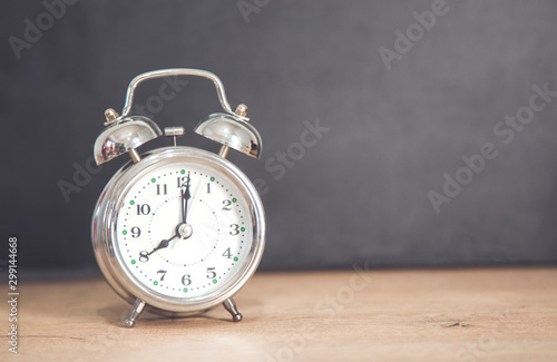 alarm clock on the table