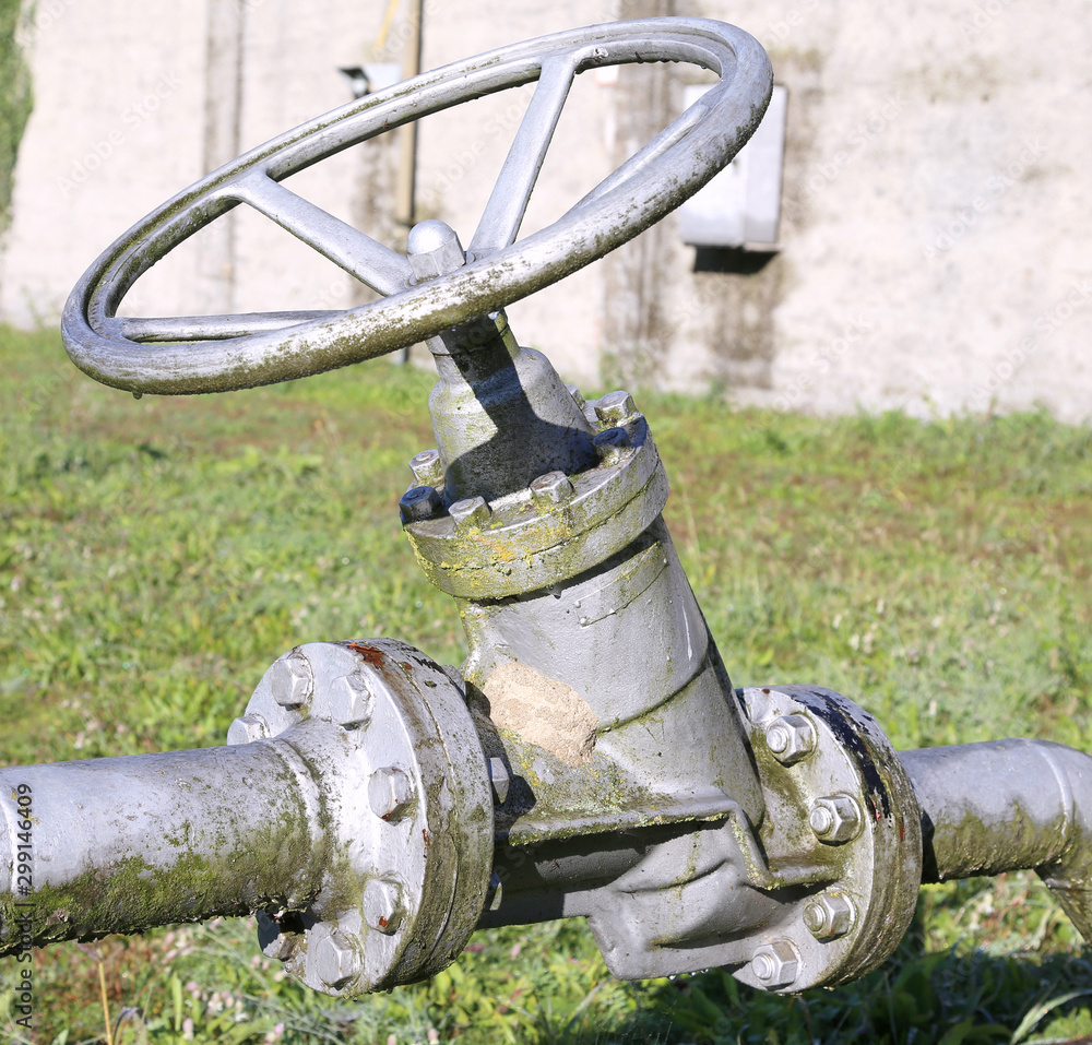 valve of an abandoned factory to close the methane gas valve of an abandoned factory to close the methane gas