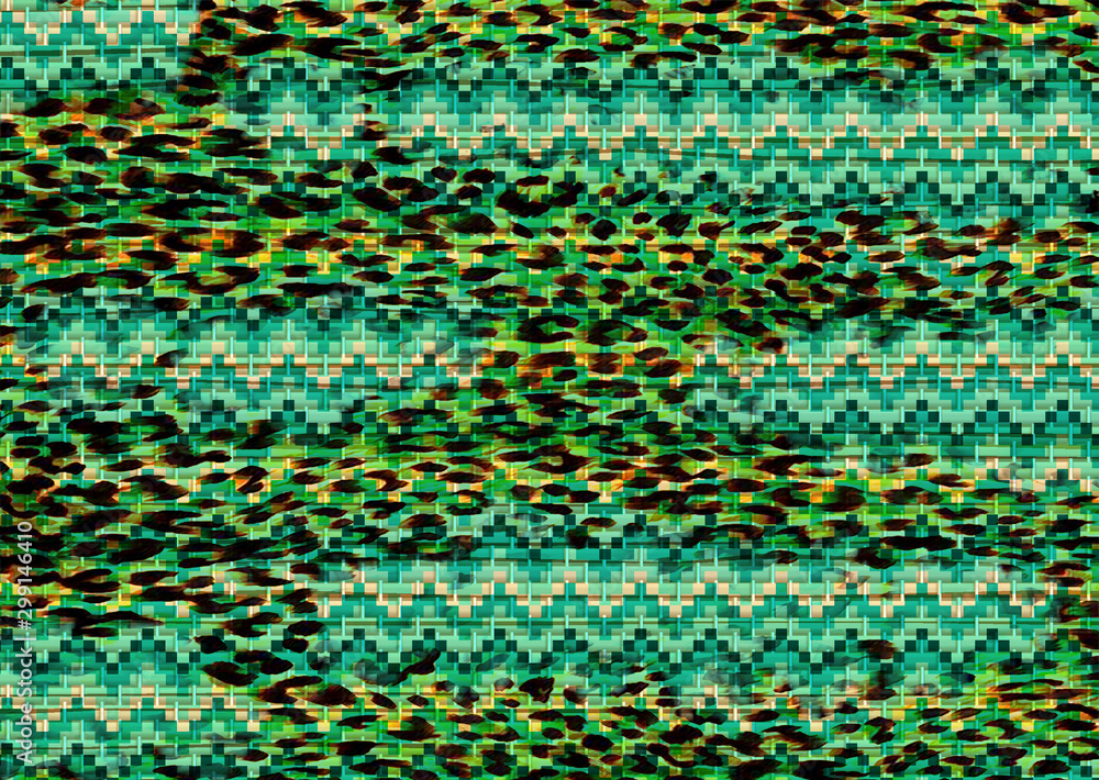 leopard skin with geometric shapes pattern leopard skin with geometric shapes pattern