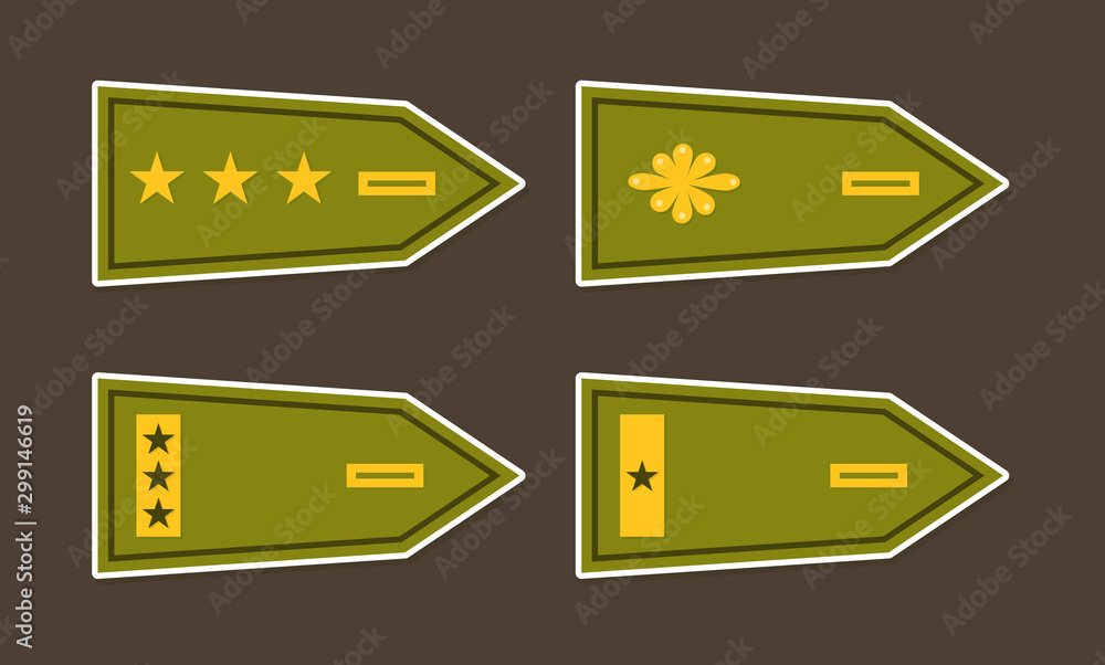 Military symbol and army badge set vector Military symbol and army badge set vector