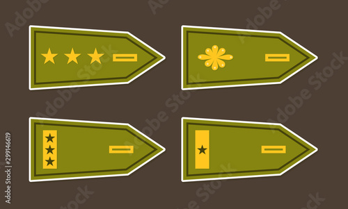 Military symbol and army badge set vector