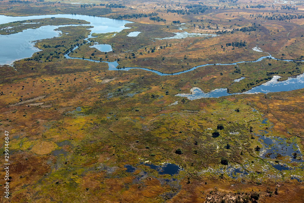Aerial view - Okavango Delta - Botswana - Africa