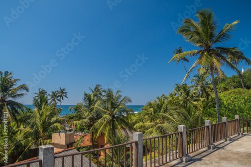 Terrace with ocean and tropical view