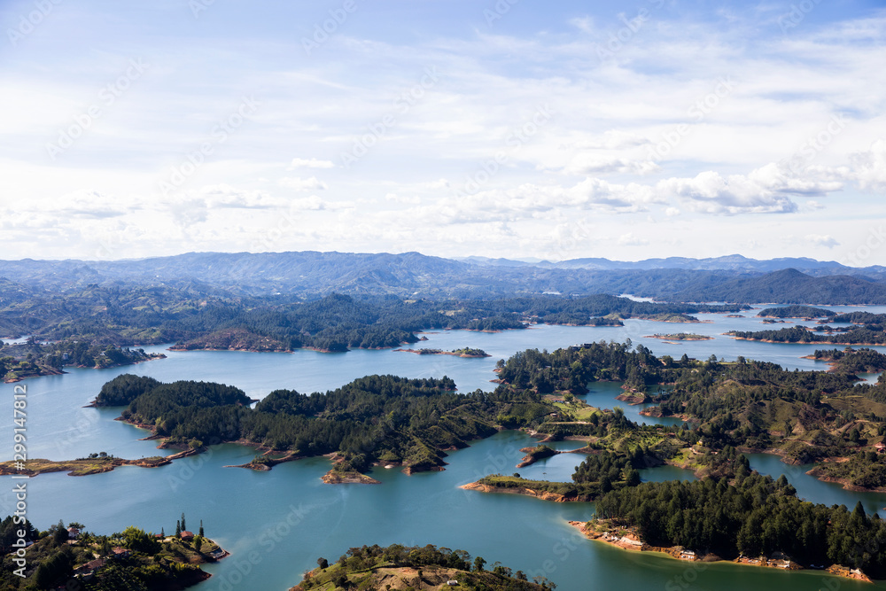 Fototapeta premium Guatape lake in Antioquia, Colombia