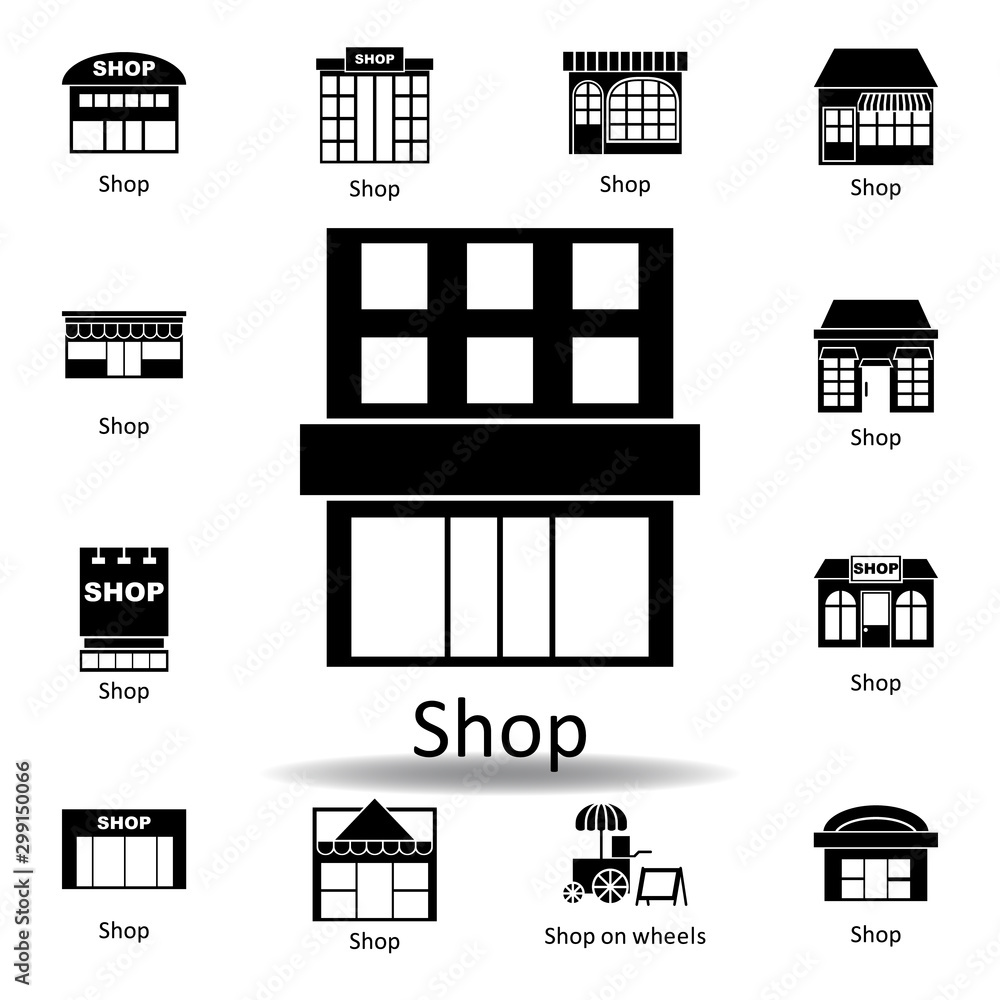 shop icon. Signs and symbols can be used for web, logo, mobile app, UI, UX