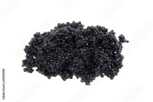 black caviar, isolated on white background