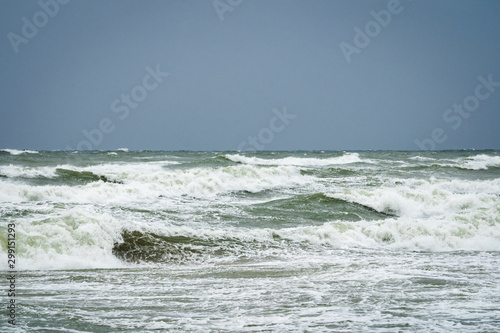 rainy day stormy sea