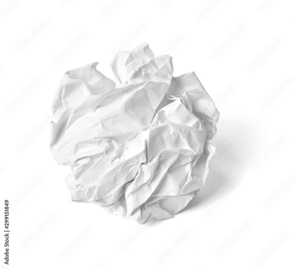 paper ball crumpled garbage trash mistake