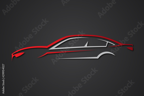 Creative elegant car sport emblems vector element