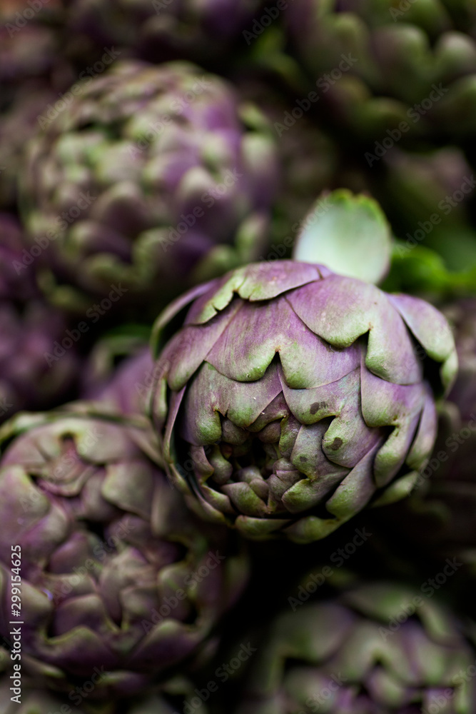 Obraz premium artichokes details with macro lens