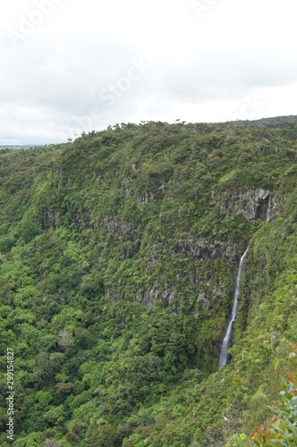 Beautiful waterfall in Mauritius