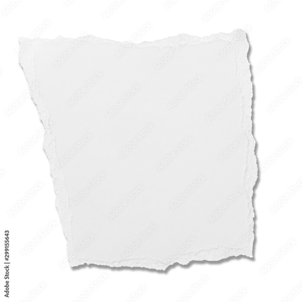 Obraz premium white paper ripped message torn