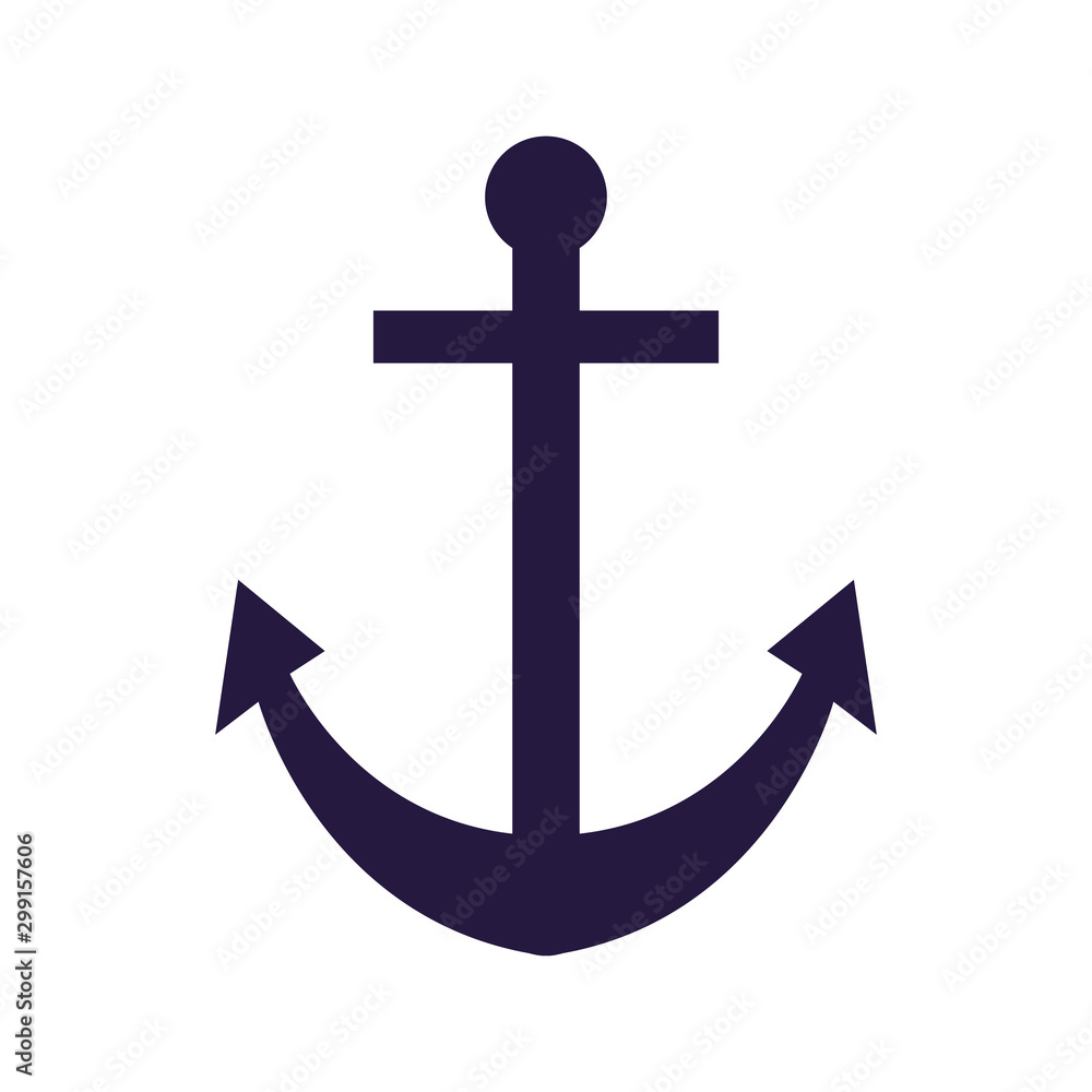 Isolated anchor icon vector design Isolated anchor icon vector design
