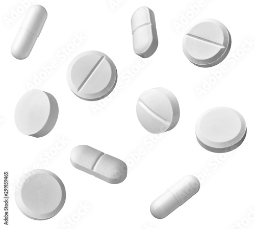 Photo white pill medical drug medication