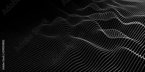 Abstract digital background noise grid from dots. Technology balck vector. Future concept.
