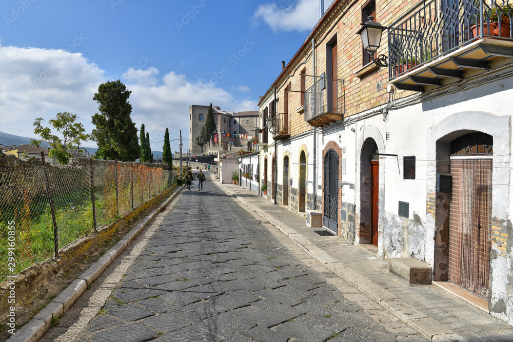 Melfi, Italy, 10/26/2019. A day of vacation in a medieval village in the Basilicata region, in Italy