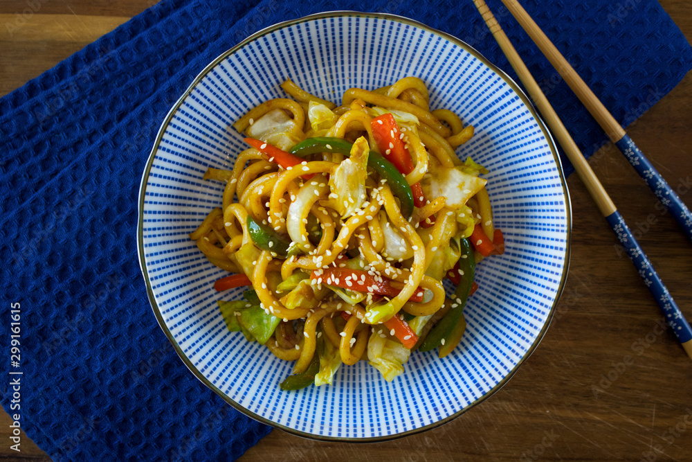 Ταπετσαρία Food photogprahpy of japanese udon noodles yaki udon