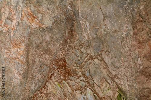 Wall of an ancient cave - Stopica cave  Zlatibor mountain - Serbia