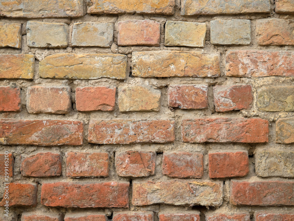 Red old weathered brick wall texture, Abstract background. Red old weathered brick wall texture, Abstract background.