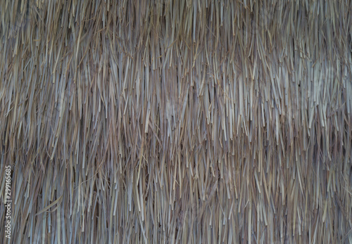 close up of a thatched grass mat.. photo