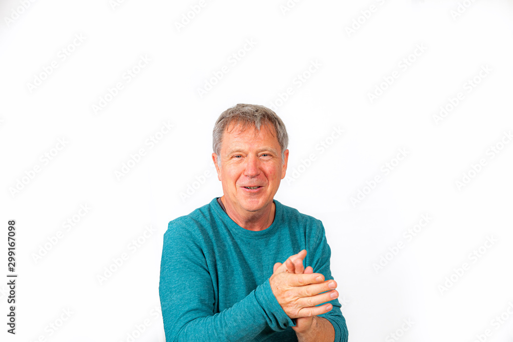 handsome smiling senior man handsome smiling senior man