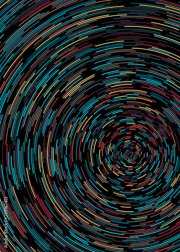 Colorful Universe Circular Distribution Computational Generative Art background illustration