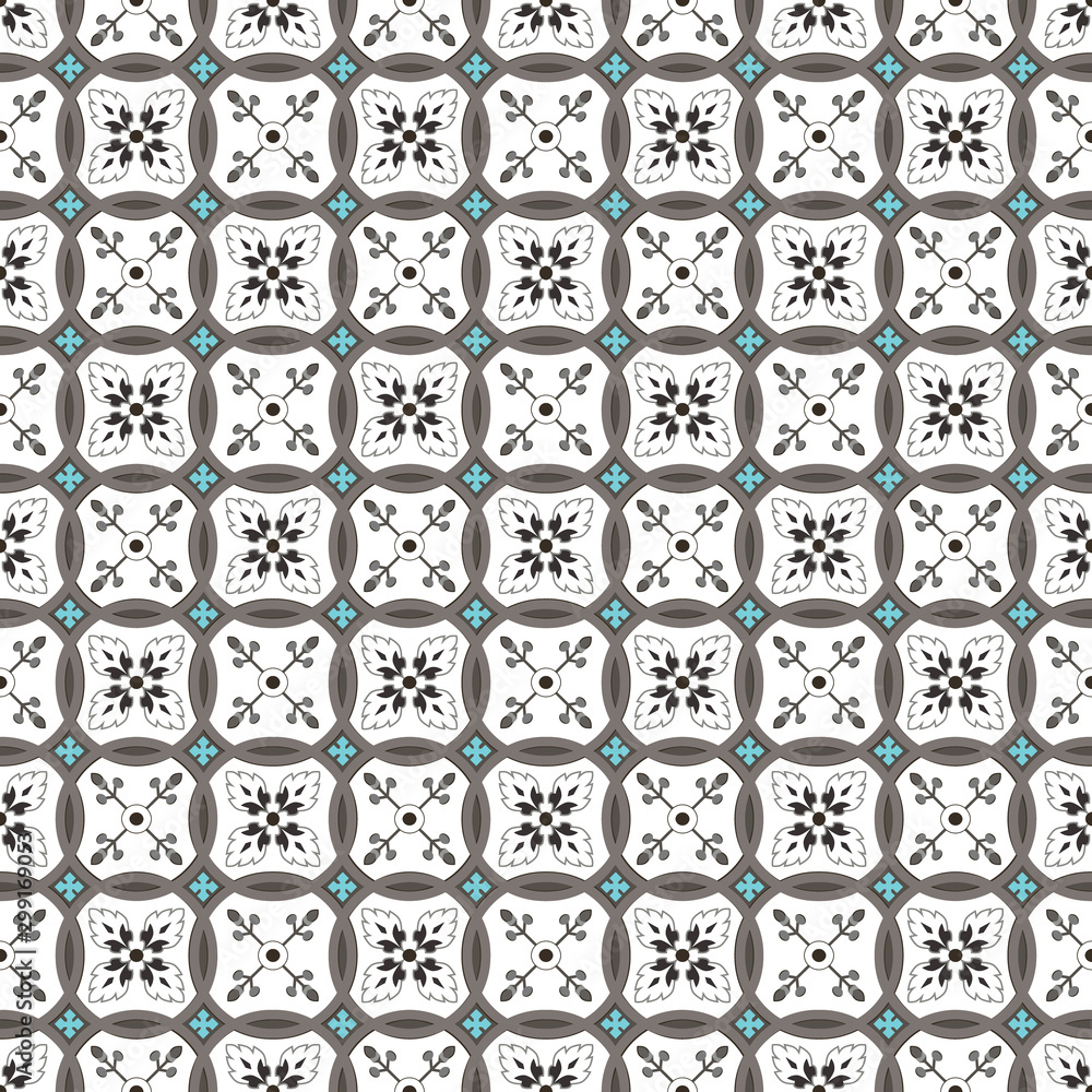 Grey and blue seamless pattern