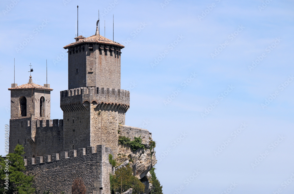 San Marino fortress and towers landmark Italy