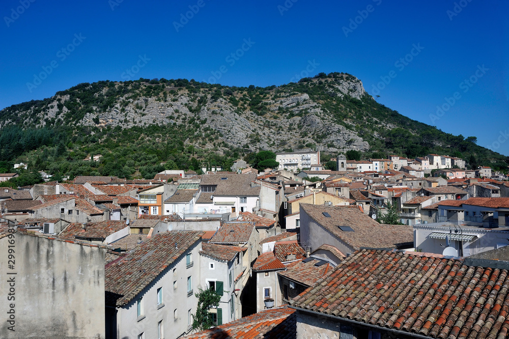 View of the roofs of Anduze from the top of the clock tower