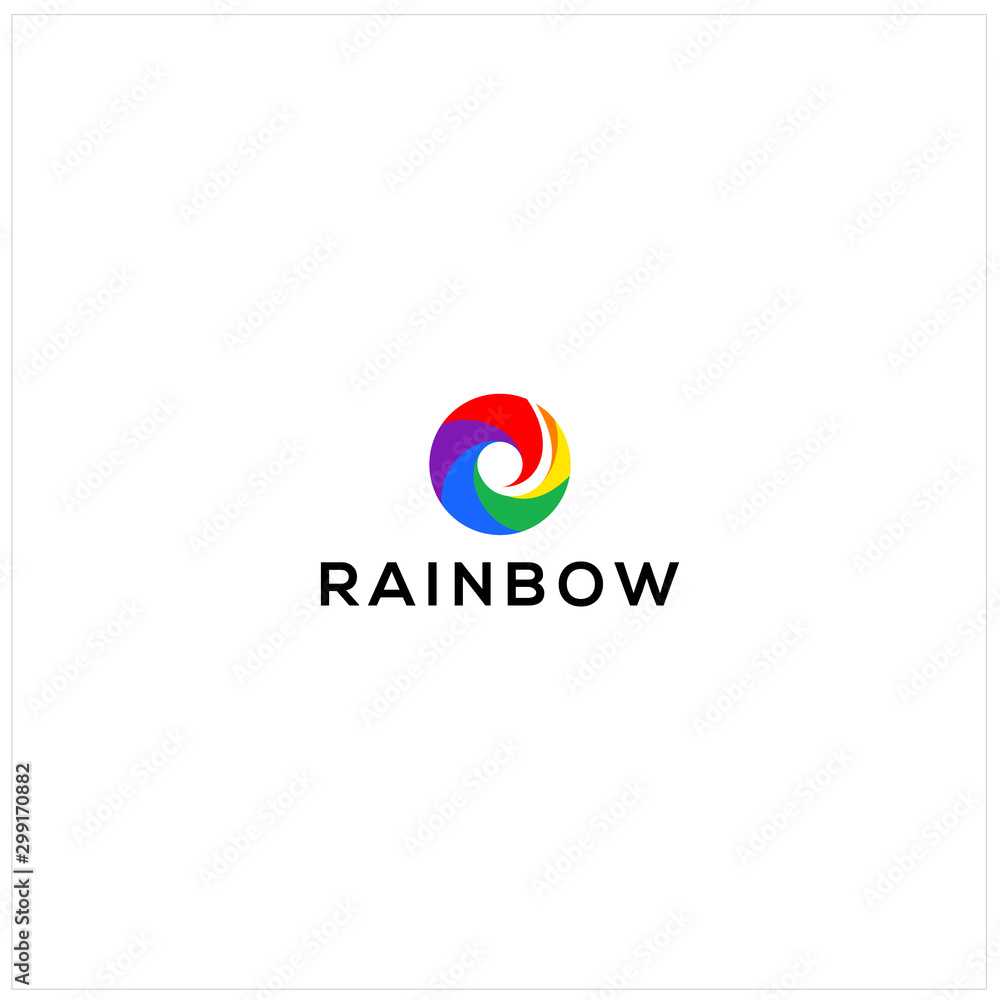 Rainbow Logo design vector template