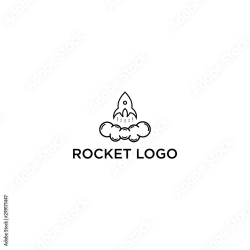 rocket logo icon vector template