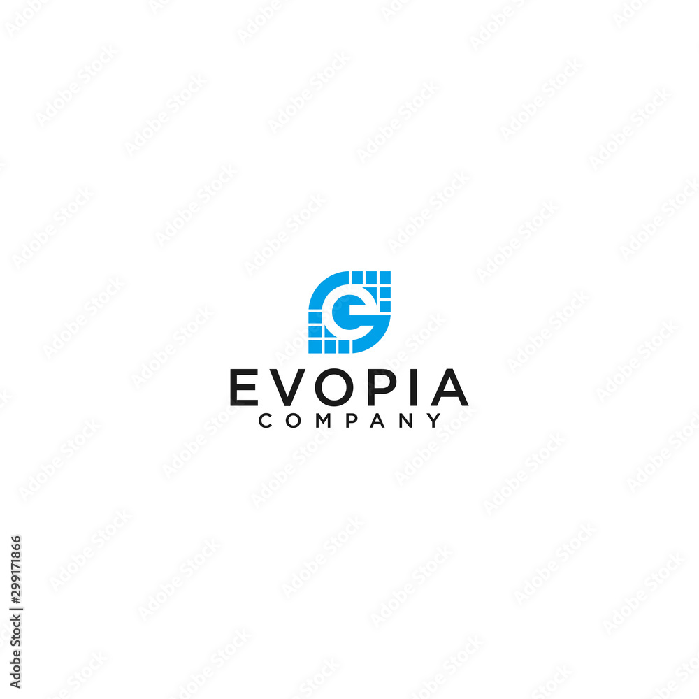 letter E logo Template, logo design inspiration - vector