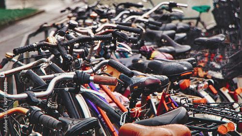 Das Fahrrad als sauberes Verkehrsmittel in der Stadt prima für unsere Umweld und den Klimaschutz