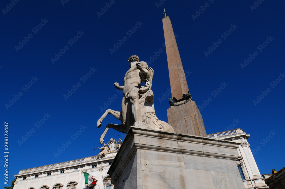 Fototapeta premium Roma, fontana dei Dioscuri