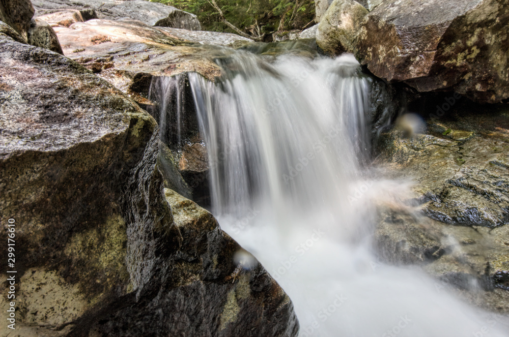 Waterfall on the Basin-Cascades Trail Waterfall on the Basin-Cascades Trail
