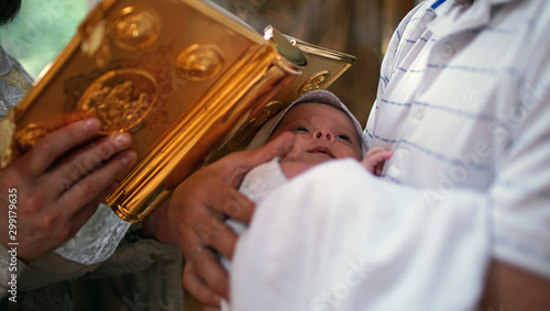 Quadro em tela The sacrament of baptism