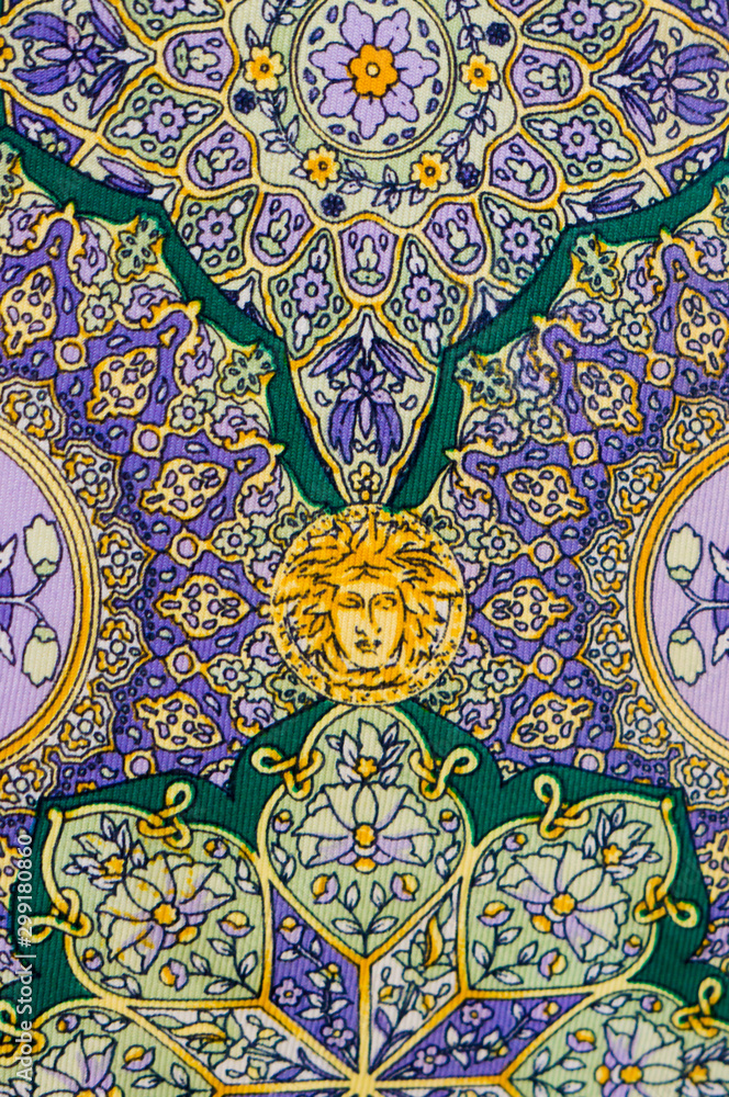 GOMEL BELARUS OCTOBER 25 2019 Gianni Versace tie. Gianni