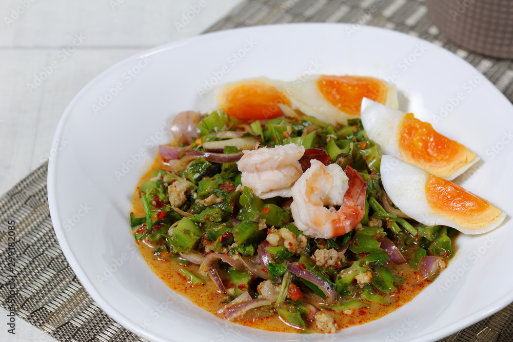 Wing Bean Shrimp and minced pork Salad,Yum Tua Poo Wing Bean Shrimp and minced pork Salad,Yum Tua Poo