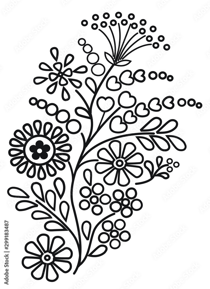 lace. 3Dillustration. technical drawing. embroidery artwork. vector line graphic