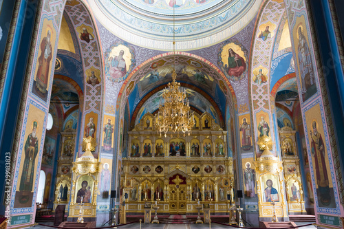 Iconostasis of the upper hall of the Transfiguration Cathedral of the Valaam monastery © KVN1777