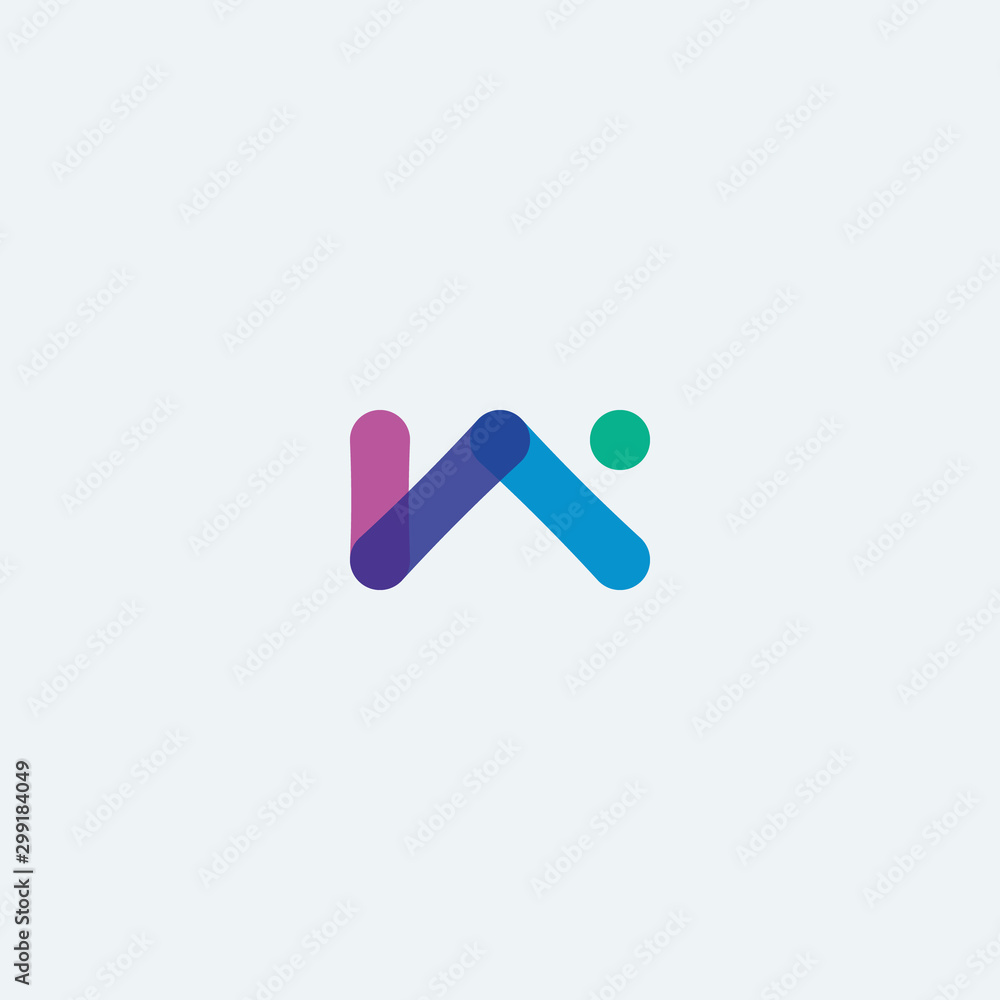 Logo Letter W Modern Design, Icon W Colorful. Logo Letter W Modern Design, Icon W Colorful.