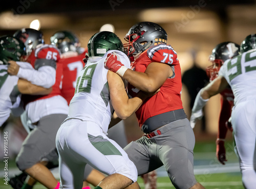 Football Players in action during a football game