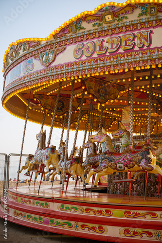 An old carousel at Brightons beachwalk, sout of England.