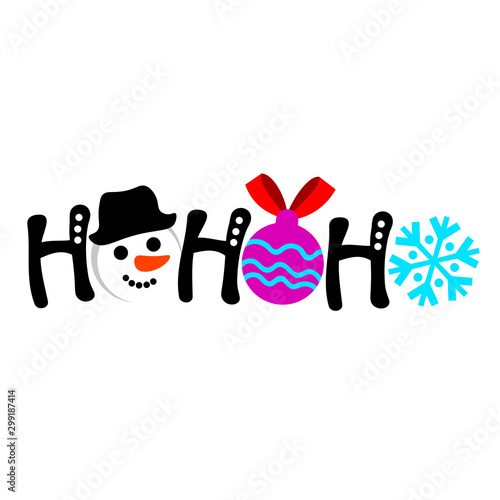 Santa sayings file. Snowman, Christmas tree decoration, snowflake clip art. Merry Christmas design. Happy new year home decor.  Transparent background.